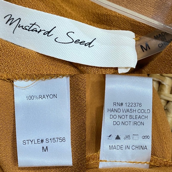 Mustard Seed High Low Boho Dress in a Rust Brown Medium - Picture 10 of 10